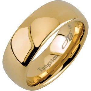 8.3 mm Gold Immersion Plated Domed Band