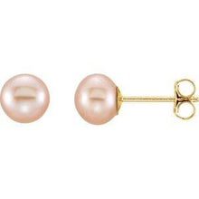 Load image into Gallery viewer, 5-6 mm White Freshwater Cultured Pearl Earrings
