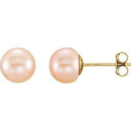 5-6 mm White Freshwater Cultured Pearl Earrings