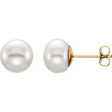 Load image into Gallery viewer, 5-6 mm White Freshwater Cultured Pearl Earrings
