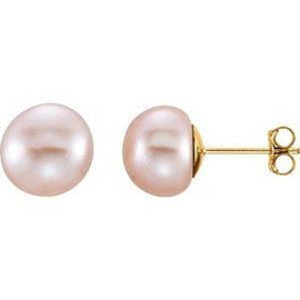 5-6 mm White Freshwater Cultured Pearl Earrings
