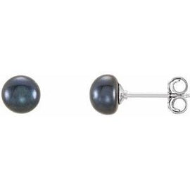 5-6 mm White Freshwater Cultured Pearl Earrings