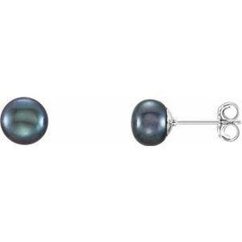 5-6 mm White Freshwater Cultured Pearl Earrings