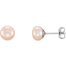 Load image into Gallery viewer, 5-6 mm White Freshwater Cultured Pearl Earrings
