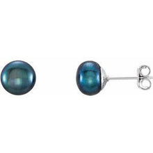 Load image into Gallery viewer, 5-6 mm White Freshwater Cultured Pearl Earrings
