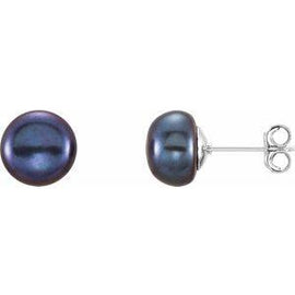 5-6 mm White Freshwater Cultured Pearl Earrings