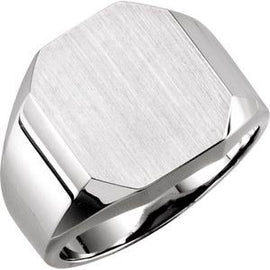 16x14 mm Octagon Signet Ring