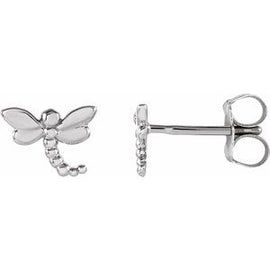 7.5x6 mm Dragonfly Earrings
