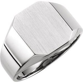 16x14 mm Octagon Signet Ring