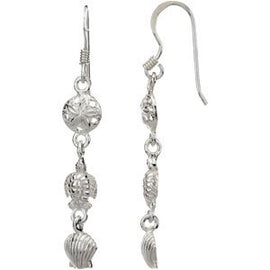 Sand Dollar, Turtle, & Shell Earrings