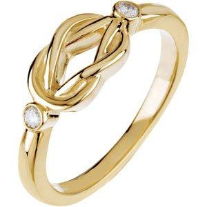 .06 CTW Diamond Knot Ring
