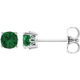 Chatham® Lab-Created Emerald Earrings