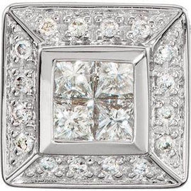 3/8 CTW Diamond Cluster Pendant