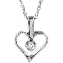 Load image into Gallery viewer, .03 CTW Diamond Heart 18&quot; Necklace
