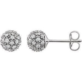 1/4 CTW Diamond Cluster Earrings