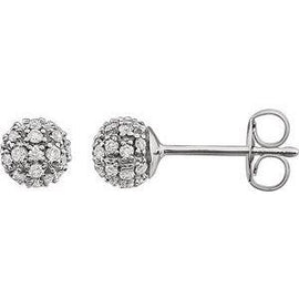 1/4 CTW Diamond Cluster Earrings