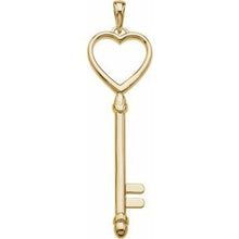 Load image into Gallery viewer, 49x13 mm Key &amp; Heart Pendant
