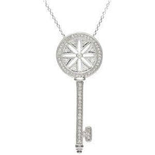 Load image into Gallery viewer, 3/8 CTW Diamond Key 18&quot; Necklace
