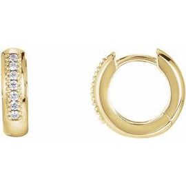 1/6 CTW Diamond Hoop Earrings