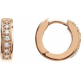 1/6 CTW Diamond Hoop Earrings
