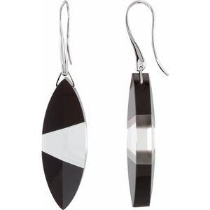 Onyx & Clear Quartz Earrings