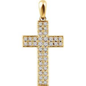 1/4 CTW Diamond Cross Pendant