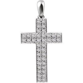 1/4 CTW Diamond Cross Pendant