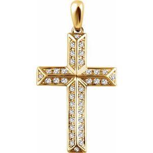 1/4 CTW Diamond Cross Pendant