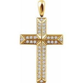 1/4 CTW Diamond Cross Pendant