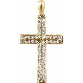 1/4 CTW Diamond Cross Pendant