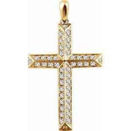 1/4 CTW Diamond Cross Pendant
