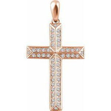 Load image into Gallery viewer, 1/4 CTW Diamond Cross Pendant
