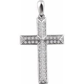 1/4 CTW Diamond Cross Pendant