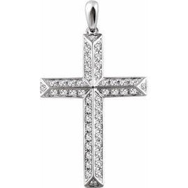 1/4 CTW Diamond Cross Pendant