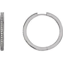 Load image into Gallery viewer, 3/8 CTW Diamond Inside-Outside Hoop Earrings
