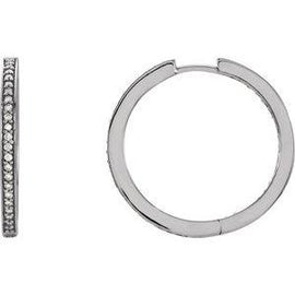 3/8 CTW Diamond Inside-Outside Hoop Earrings