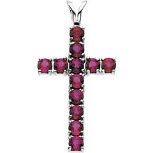 Load image into Gallery viewer, Ruby Cross Pendant
