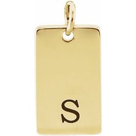 Vermeil 34x10 mm Be Posh® Rectangle Pendant