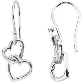 16.5x9.5 mm Interlocking Heart Earrings