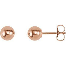 Load image into Gallery viewer, 14K Rose 4 mm Ball Earrings
