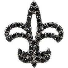 Load image into Gallery viewer, Black Spinel Fleur-De-Lis Pendant
