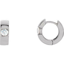 1/2 CTW Diamond Hinged Earrings