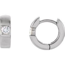 1/5 CTW Diamond Hinged Hoop Earrings