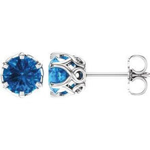 Load image into Gallery viewer, Swiss Blue Topaz Earrings
