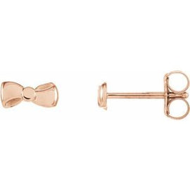 6.5x3.1 mm Bow Earrings