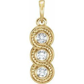 1/3 CTW Diamond 3-Stone Pendant