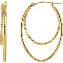 Oval Hoop Earrings