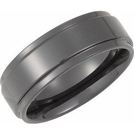 Ceramic Couture™ 8 mm Comfort-Fit Ridged Band