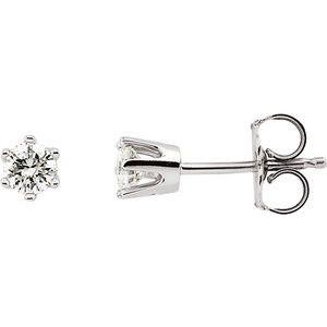 1/2 CTW Diamond 6-Prong Stud Earrings