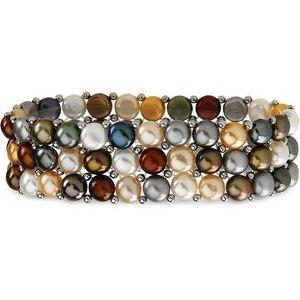 Freshwater Cultured Multi-Colored Pearl 3 Row Stretch Bracelet